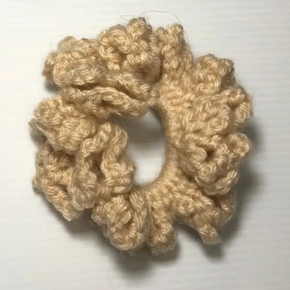 NWT Multicolor Handmade Crocheted Hair Scrunchie Set of 3